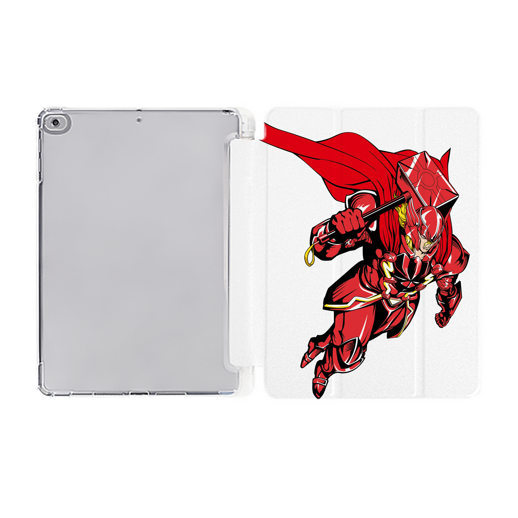 （画像用） アベンジャーズ The Avengers IPad ケース ペン収納付き 三つ折りスタンド PUレザー×シリコン 対応機種9.5/10.5/10.9インチ